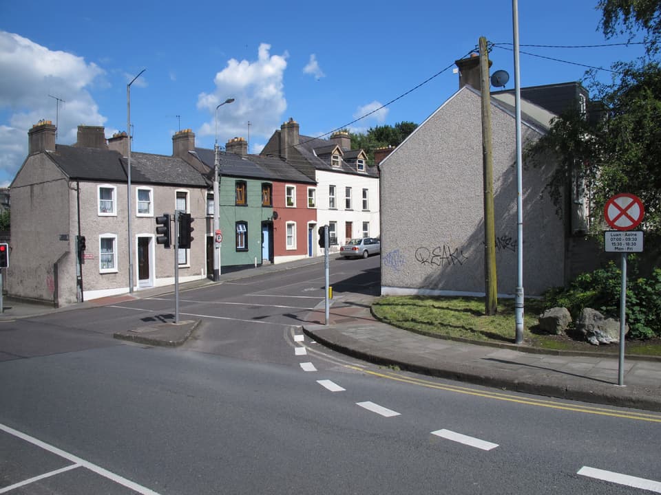 Terrace houses in High Street, from Summerhill South, Cork